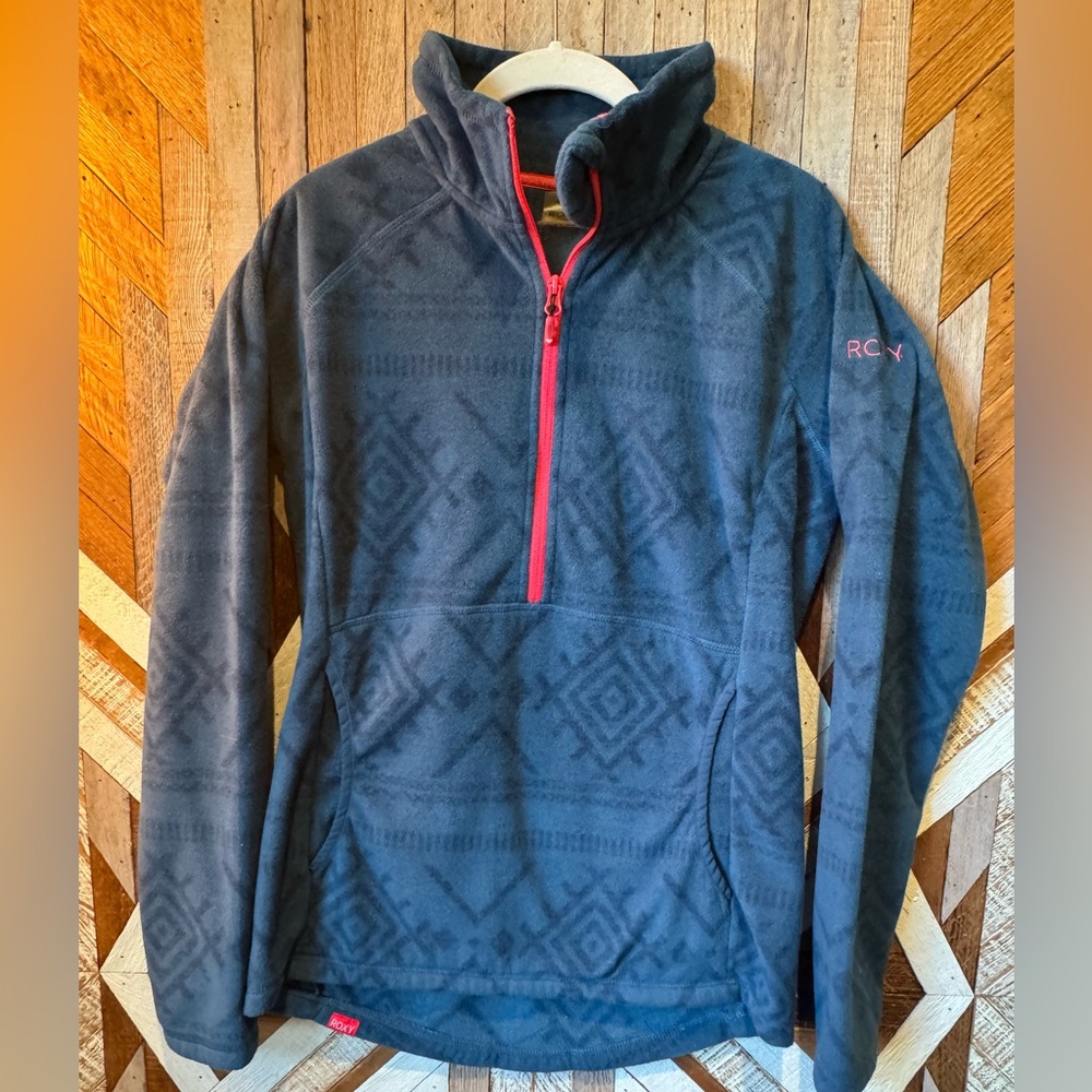 Roxy Blue Performance Jacket With Red Accents - image 1